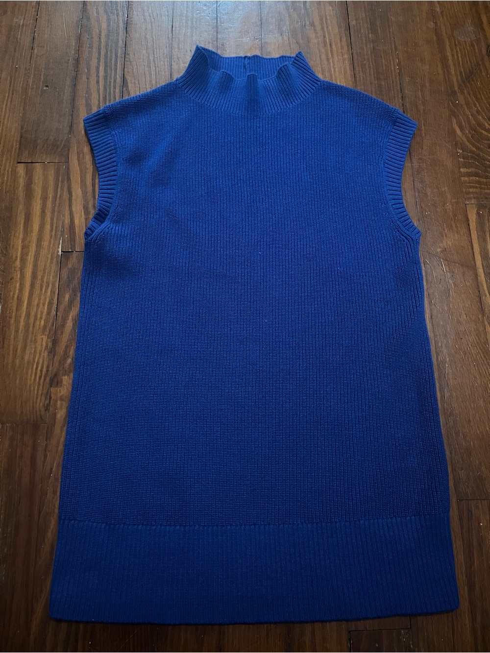 Talbots Sleeveless Turtleneck Knit Top - Royal Blue